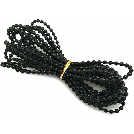 Catena a perline UlisemBlind, Catena per tende verticali, Accessori per tende verticali, Catena a perline per tende a rullo, Parti di ricambio, Raccordi di riparazione (Nero)