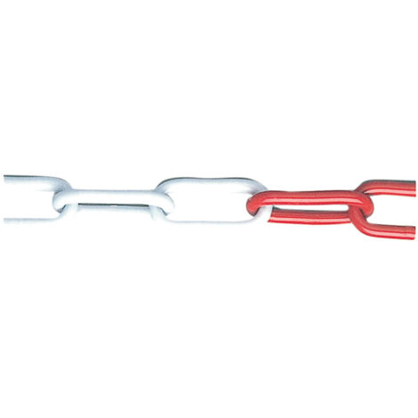 CATENA ACCIAIO BIANCO ROSSO D 5 MM DA 25 M- 25,0 ml