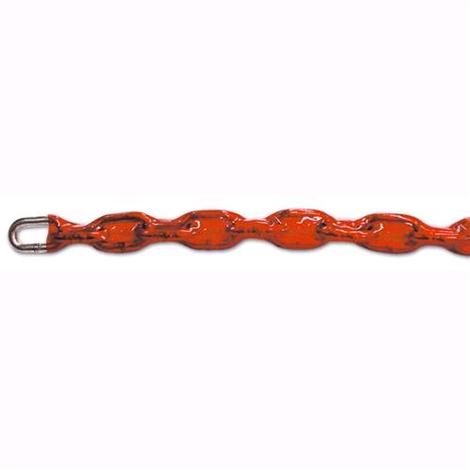 Catena antifurto filo tondo Ø 5 mm - 100 cm, zincata con guaina in