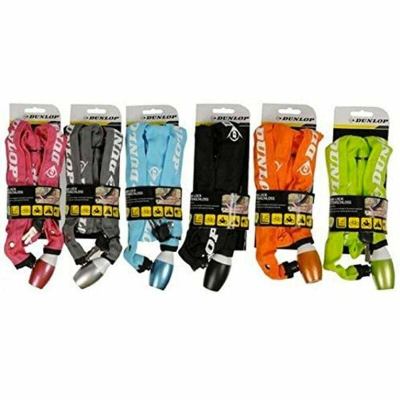 Image of Trade Shop Traesio - Catena Antifurto Moto Bicicletta Con Lucchetto Chiavi Acciaio 120cm Vari Colori -