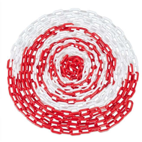 Catena barriera in rosso e bianco