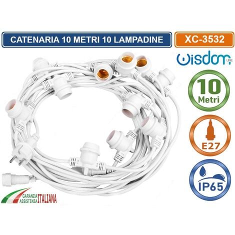 Catena Cordoniera Portalampada per Esterno 10m – Luminia Led