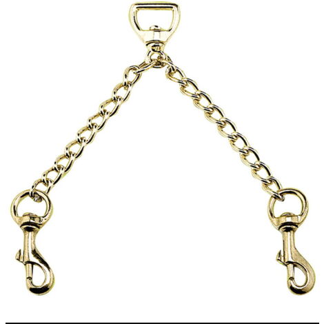 Catena con girella in ottone lucido 16 cm
