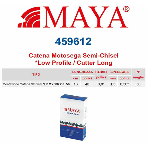 Catena confezionata LP 3/8&quot 1.3 mm - .050&quot 56 maglie senza antirimbalzo profilo Semi tondo lungo - 459612