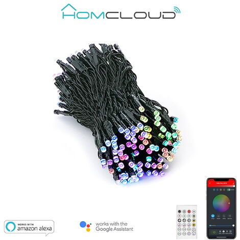 Catena di luci Led Smart Tuya WiFi 20 metri da 200 Led RGB-IC Homcloud