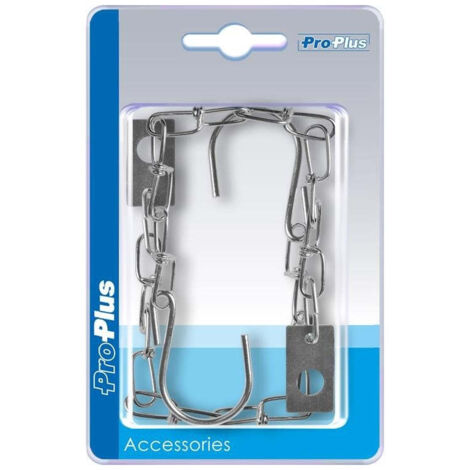Catena di sicurezza in metallo 24 cm - set da 2 pezzi in blister