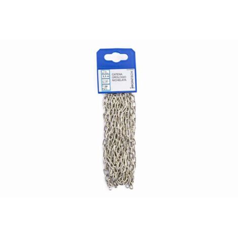 CATENA FORZATINA PRETAGLIATA Ø 1,6 MM. IN ACCIAIO NICHELATO 2,5 MT.