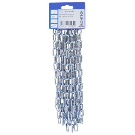 Catena genovese pretagliata Diam. 3 mm. in acciaio zincato 5 mt.