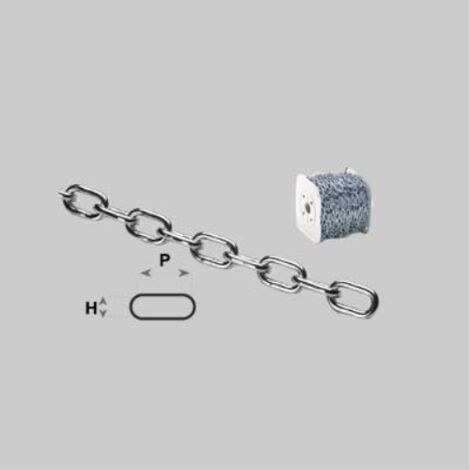 Catena genovese su bobina n°16 (2,8 mm) - pxh 17x6,6 - bobina 100 mt CATENIFICIO RIGAMONTI