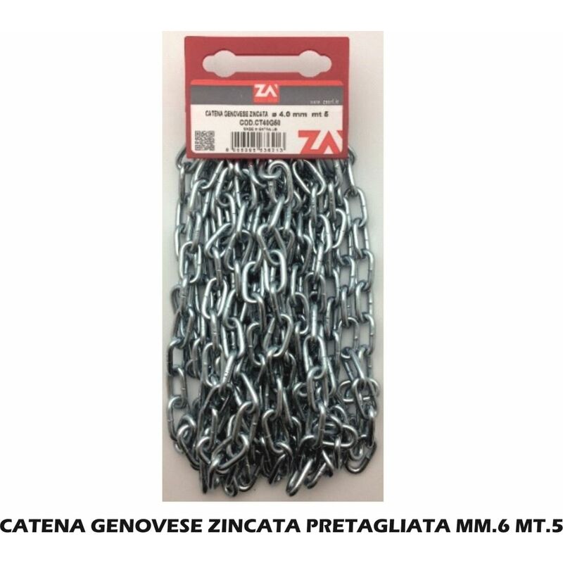 Catena genovese zincata pretagliata 6 mm n 23 5 m