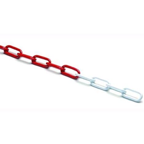 Catena In In Acciaio Bicolore Bianco/Rosso Mt.30 Mm. 5