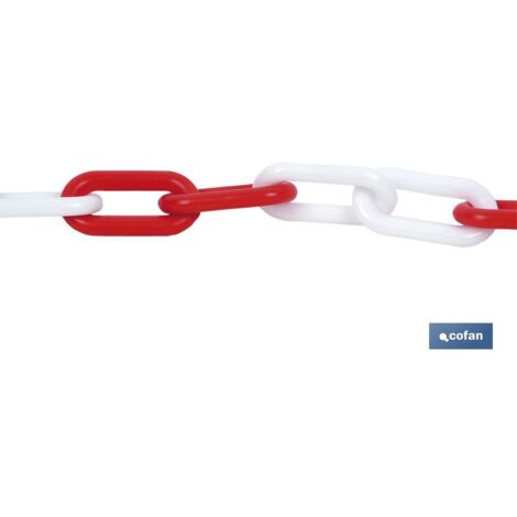 Catena In Plastica 8mm 25 Mt (Rosso/Bianco)