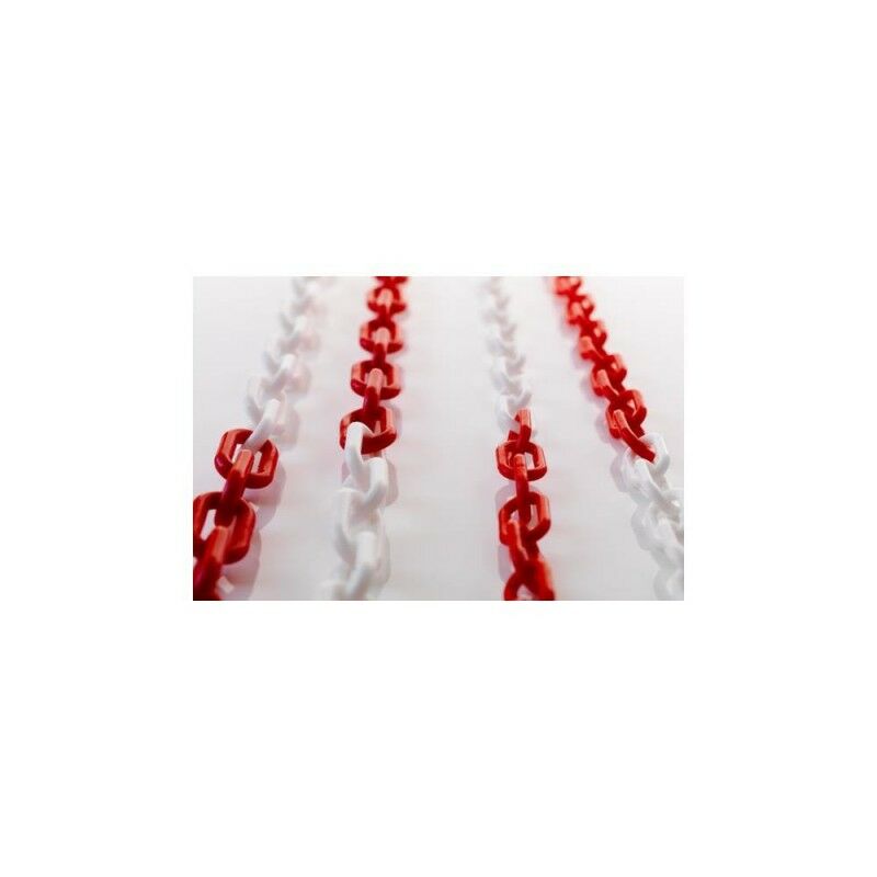Image of Ivars - Catena in plastica da delimitazione bianco e rossa 6mm