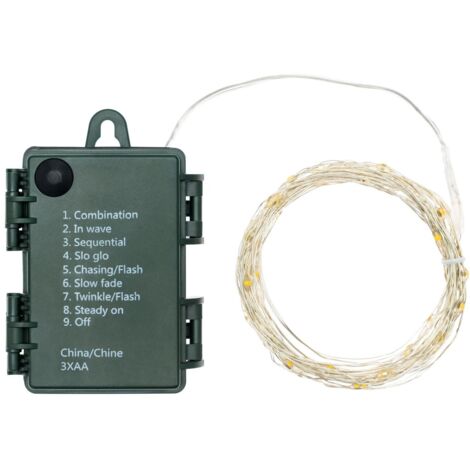 CATENA LED Bianco Caldo a batteria ESTERNO/INTERNO