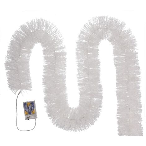 Catena LED per albero di Natale, bianca, a batteria, PER ALBERO DI NATALE, 6 metri