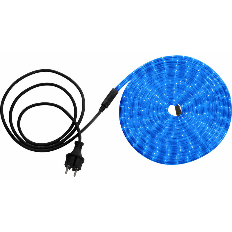 Image of Etc-shop - Tubo decorativo catena luminosa plastica trasparente 24 led blu / m