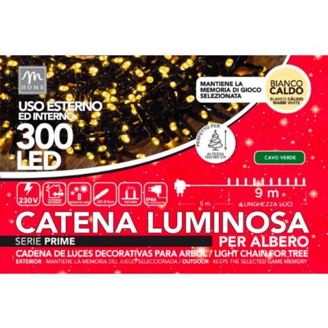 CATENA LINEARE 300 LED Colore Luce calda