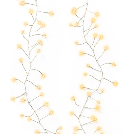 Catena luci LED 100 pz 120cm argento caldo