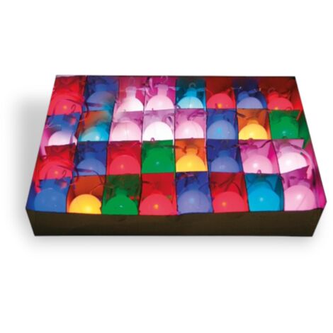 Catena luci natalizie 20 sfere Led diametro 6 cm giochi di luce esterno interno lunghezza totale 10 metri IP44 CE