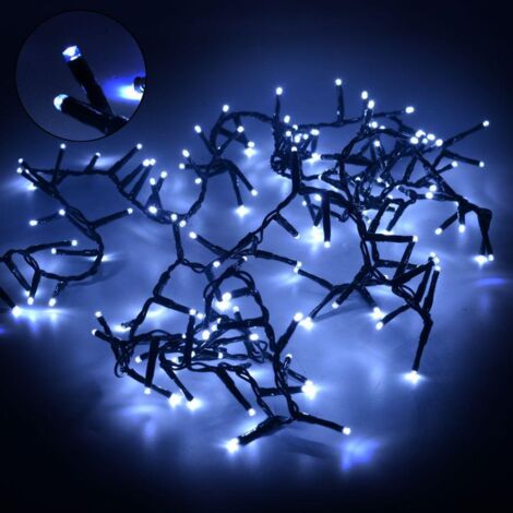 Catena luminosa 150 led luce bianco freddo 3 mt albero natale
