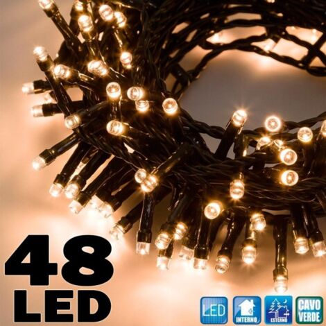 Timer 40 LED Outdoor 2 Pack Catene Luminose Esterno a Batteria 5M - 8 Modalità, IP65, Bianco Caldo 