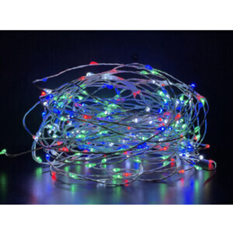 CATENA LUMINOSA A BATTERIA 100 GOCCE LED MULTICOL