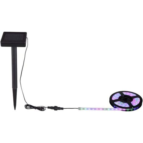 Catena luminosa a led a energia solare, satinata, cavo 1,5 m, 8 funzioni, ip44, 6 watt