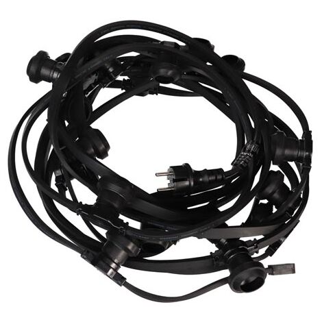 CATENA LUMINOSA LED PER FESTE - 50 PRESE E27 - SENZA LAMPADINE - 25 m