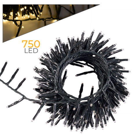 CATENA LUMINOSA MILLEPIEDI 750 LED A LUCE CALDA - IDEALE PER DECORAZIONI NATALIZIE E GIARDINI