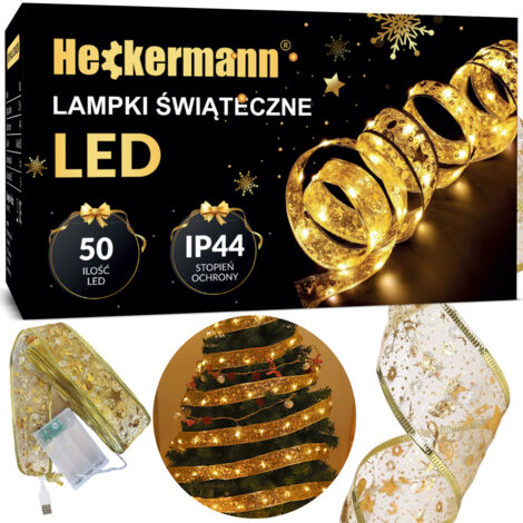 Catena luminosa natalizia a LED Heckermann 800L a luce calda