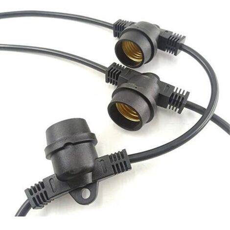 CATENA LUMINOSA PORTALAMPADE E27 BIANCA 10MT IP54 S/LAMPAD - CF. SCATOLA