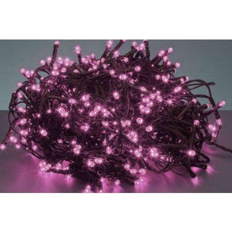 Catena Luminosa Rosa Pink 500 Led 30 Metri Da Interno Ed Esterno con 8 Funzioni Per Illuminazione Casa, Albero di Natale e Vetrine