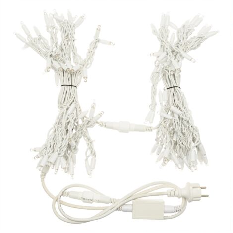 Catena luminosa stalattiti a cascata per esterno interno uso professionale decorazione natalizia maxi led -Luce Fredda / 2 x h 1.5 m