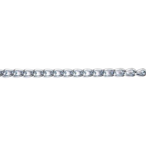 CATENA ORNAMENTALE PRETAGLIATA RITORTA MAGLIA CORTA 2,5 mt Ø 3 mm - nichelata