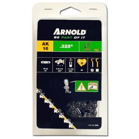 Catena per motosega 325"/1,3 mm - 66 maglie di trasmissione - lame semicircolari Arnold