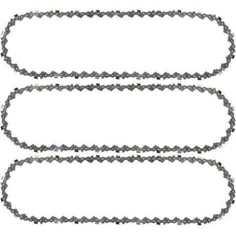 Catena per motosega Aiperq, confezione da 3, 3/8"LP, 52 maglie di trasmissione, 1,1 mm, 35 cm, a basso contraccolpo, adatta a Bosch AKE 35 S, AKE 35-19 S, Einhell, Husqvarna, Makita, Dolmar, Oregon e