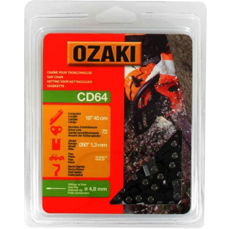 Catena per motosega semiquadrata OZAKI: .325" .050 (1,3 mm) 72 driver OZAKI