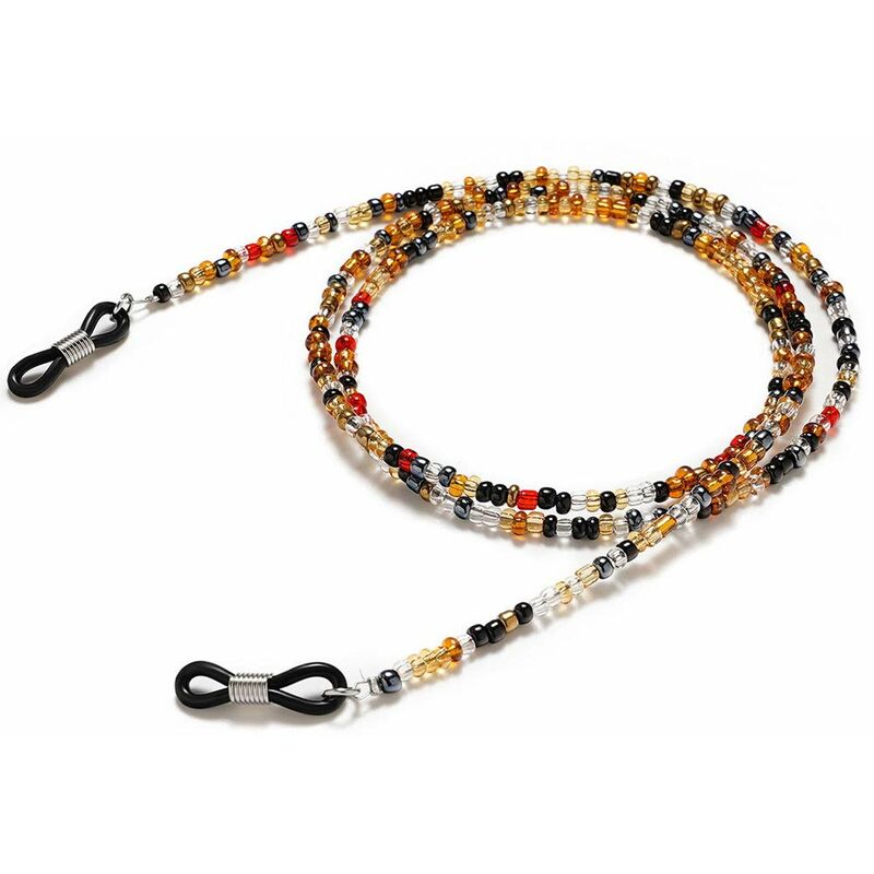 Catena per occhiali con perline, supporto per