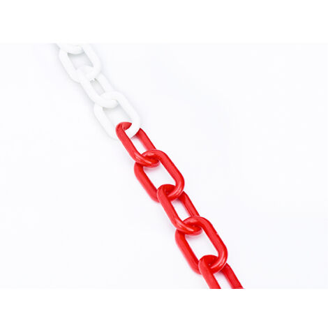 CATENA PLASTICA BIANCA ROSSA MM.8