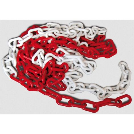 Catena plastica bianco/rosso d.6 da 25 m