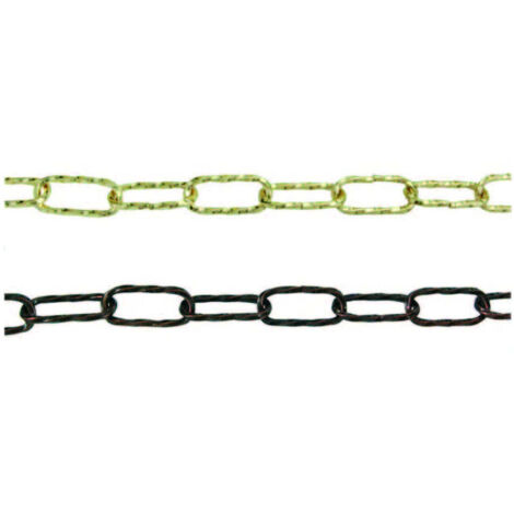 Catena ritorta per lampadari 10 mt - Specifiche: Ø mm 3,5x45x20 in ferro bronzato