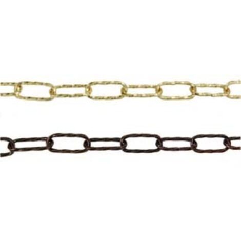 CATENA RITORTA PER LAMPADARI- - ø mm.3,5x45x20 in ferro bronzato - 10 mt