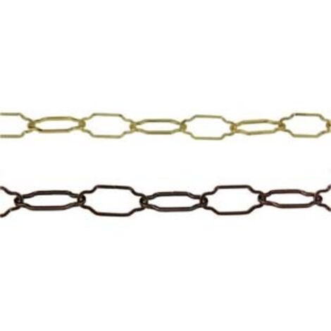 CATENA SAGOMATA PER LAMPADARI- - ø mm.2,5x44x20 in ferro bronzato - 10 mt