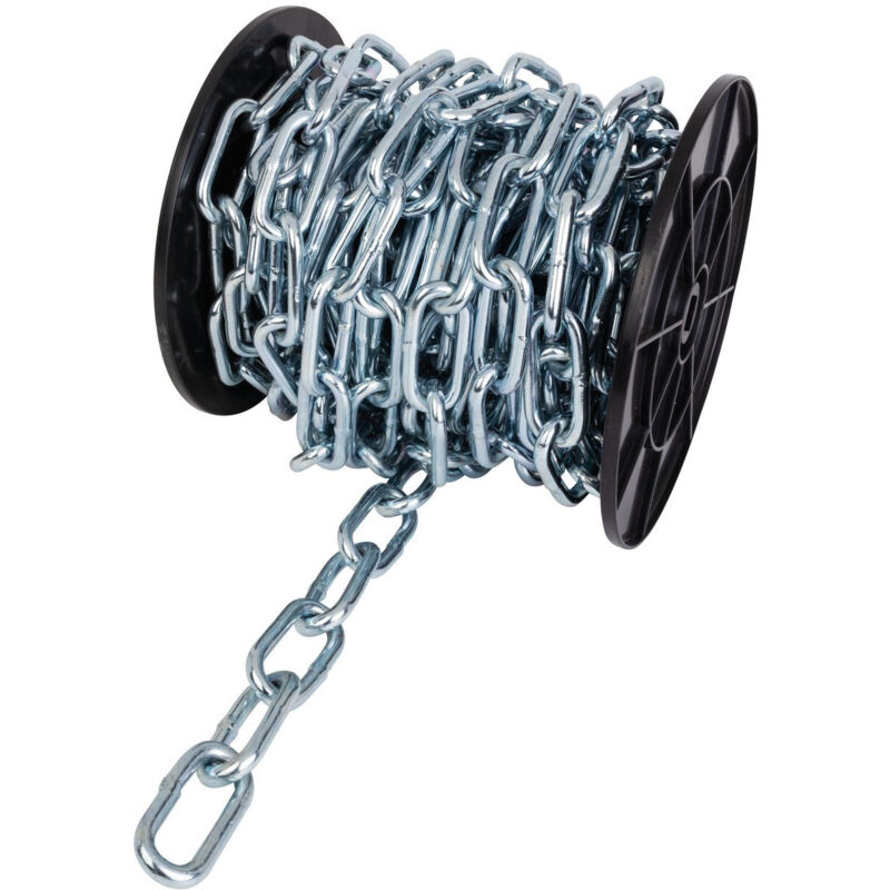 Catena saldata dritta con maglia lunga in bobina, bobina da 12 m - maglia 52x16 mm