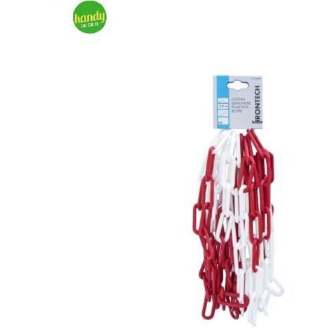 Catena segnaletica Masidef pretagliata in plastica          bianco/rosso Ø 6 mm