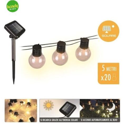 Catena solare Prismalux 20 led m 5