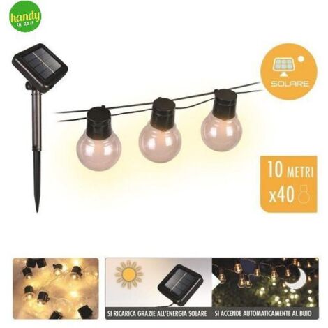 Catena solare Prismalux 40 led m 10