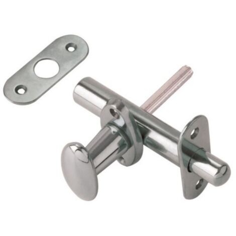 catenaccio a cremagliera con pomolo cromo satinato 60 mm per porte legno