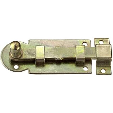 Catenaccio diritto con riscontro zincato giallo 60x25 mm