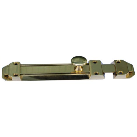 Catenaccio Orizzontale in Ottone Lucido Cm 15 Per Porte Portoncini Portoni